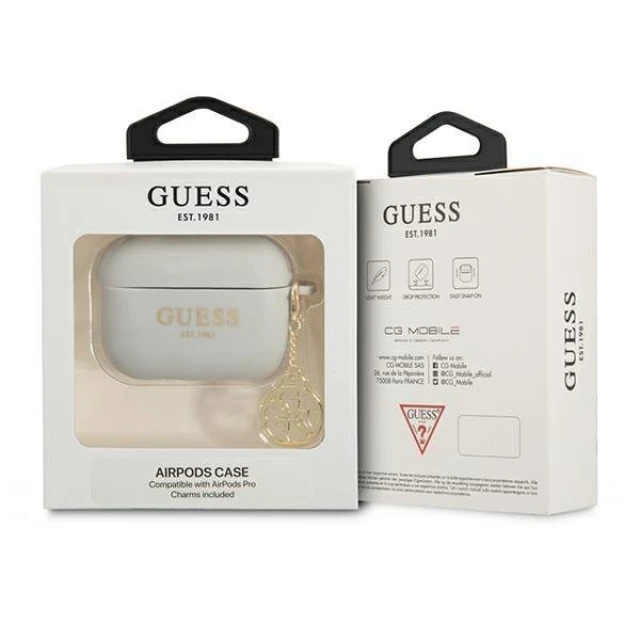 Чохол для навушників Guess Silicone Charm Collection для AirPods Pro Grey (GUAPLSC4EG)