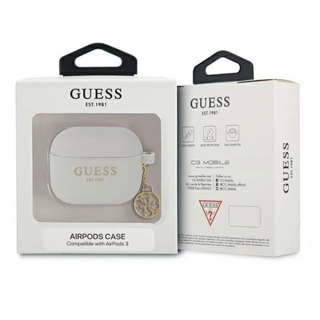 Чохол для навушників Guess Silicone Charm Collection для AirPods 3 Grey (GUA3LSC4EG)