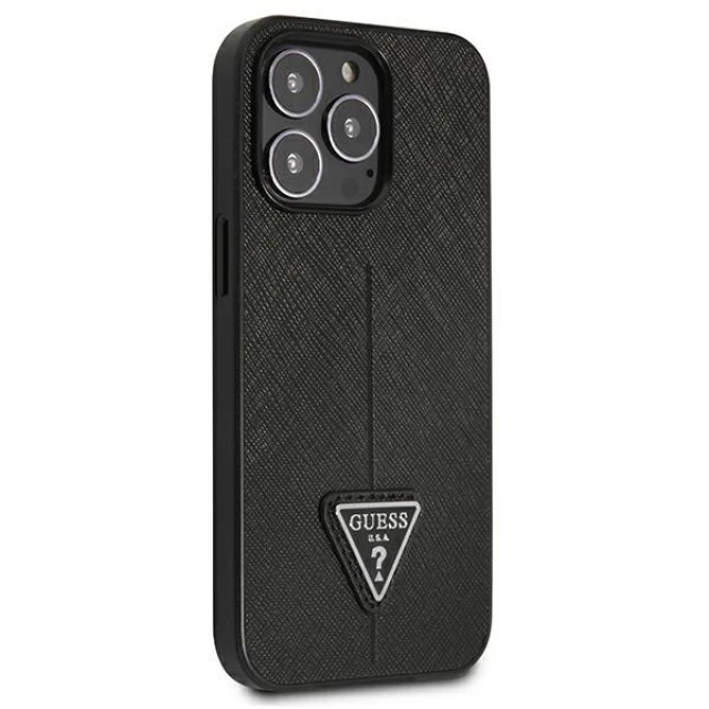 Чохол Guess Saffiano Triangle Logo для iPhone 13 Pro Black (GUHCP13LPSATLK)