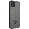 Чохол Guess SaffianoTriangle Logo для iPhone 13 Silver (GUHCP13MPSATLG)