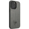 Чохол Guess Saffiano Triangle Logo для iPhone 13 Pro Max Silver (GUHCP13XPSATLG)