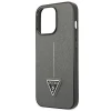 Чохол Guess Saffiano Triangle Logo для iPhone 13 Pro Max Silver (GUHCP13XPSATLG)
