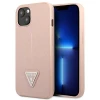Чехол Guess Saffiano Triangle Logo для iPhone 13 mini Pink (GUHCP13SPSATLP)