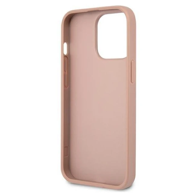 Чохол Guess Saffiano Triangle Logo для iPhone 13 Pro Pink (GUHCP13LPSATLP)