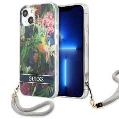 Чохол Guess Flower Strap для iPhone 13 Blue (GUHCP13MHFLSB)