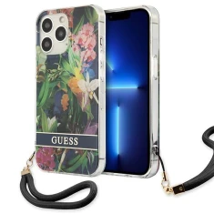 Чохол Guess Flower Strap для iPhone 13 Pro Blue (GUHCP13LHFLSB)
