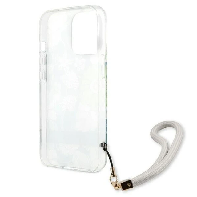 Чохол Guess Flower Strap для iPhone 13 Pro Green (GUHCP13LHFLSN)