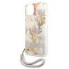 Чохол Guess Flower Strap для iPhone 13 mini Purple (GUHCP13SHFLSU)