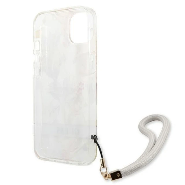Чохол Guess Flower Strap для iPhone 13 mini Purple (GUHCP13SHFLSU)