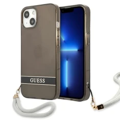 Чохол Guess Translucent Strap для iPhone 13 mini Black (GUHCP13SHTSGSK)