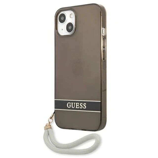 Чохол Guess Translucent Strap для iPhone 13 mini Black (GUHCP13SHTSGSK)