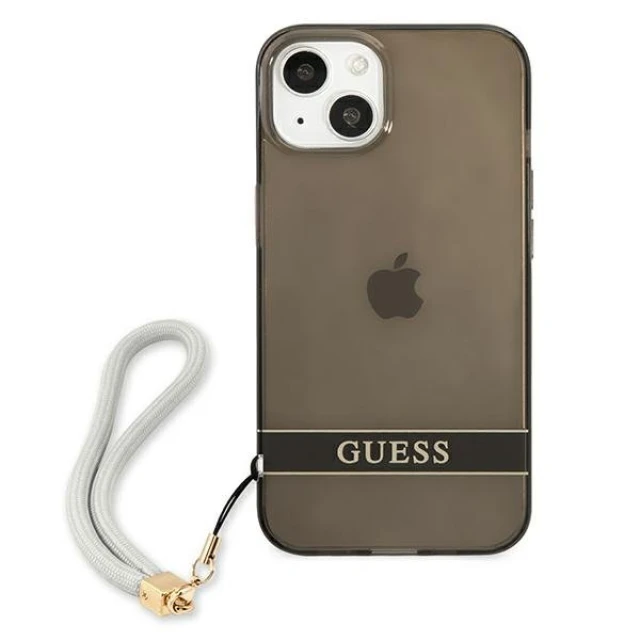 Чохол Guess Translucent Strap для iPhone 13 mini Black (GUHCP13SHTSGSK)