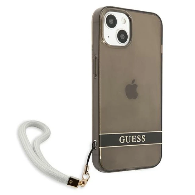 Чохол Guess Translucent Strap для iPhone 13 mini Black (GUHCP13SHTSGSK)