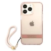 Чохол Guess Translucent Strap для iPhone 13 Pro Max Pink (GUHCP13XHTSGSP)