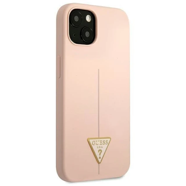 Чохол Guess Silicone Triangle для iPhone 13 Pink (GUHCP13MSLTGP)