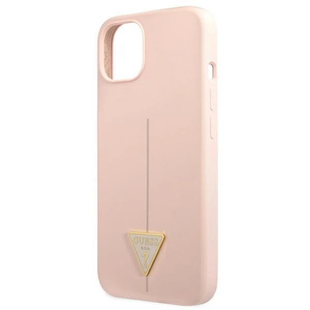 Чохол Guess Silicone Triangle для iPhone 13 Pink (GUHCP13MSLTGP)