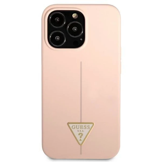 Чохол Guess Silicone Triangle для iPhone 13 Pro Pink (GUHCP13LSLTGP)