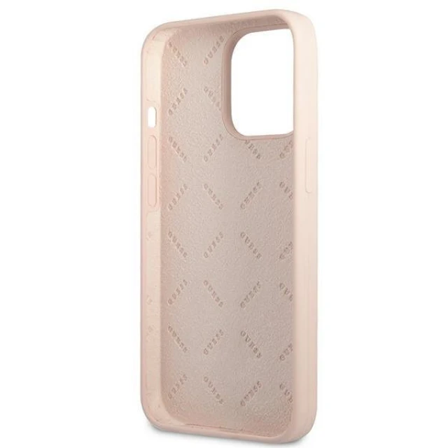 Чохол Guess Silicone Triangle для iPhone 13 Pro Pink (GUHCP13LSLTGP)