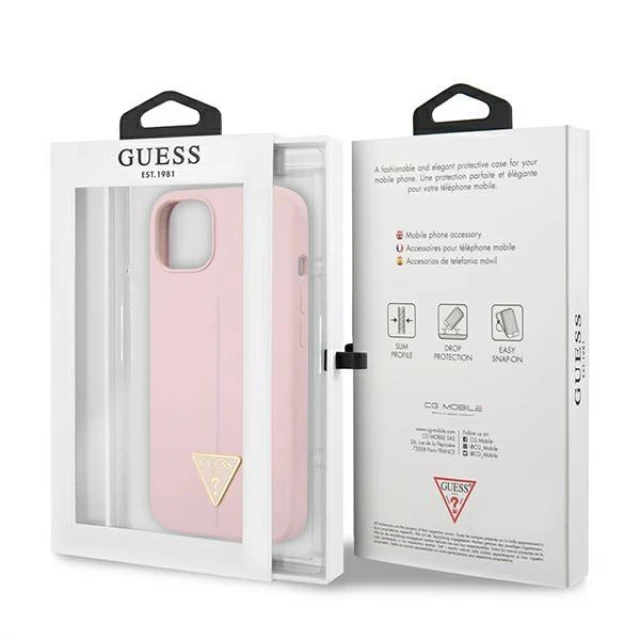 Чохол Guess Silicone Triangle для iPhone 13 mini Purple (GUHCP13SSLTGU)