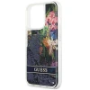 Чохол Guess Flower Liquid Glitter для iPhone 13 Pro Max Blue (GUHCP13XLFLSB)