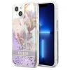 Чохол Guess Flower Liquid Glitter для iPhone 13 mini Purple (GUHCP13SLFLSU)