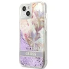 Чохол Guess Flower Liquid Glitter для iPhone 13 mini Purple (GUHCP13SLFLSU)
