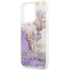 Чохол Guess Flower Liquid Glitter для iPhone 13 Pro Purple (GUHCP13LLFLSU)