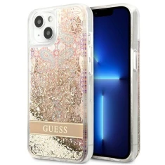 Чохол Guess Paisley Liquid Glitter для iPhone 13 Gold (GUHCP13MLFLSD)