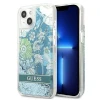 Чехол Guess Flower Liquid Glitter для iPhone 13 mini Green (GUHCP13SLFLSN)