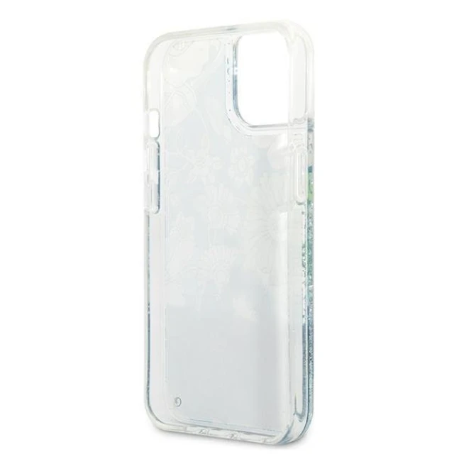 Чохол Guess Flower Liquid Glitter для iPhone 13 Green (GUHCP13MLFLSN)