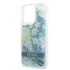 Чохол Guess Flower Liquid Glitter для iPhone 13 Pro Green (GUHCP13LLFLSN)
