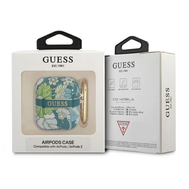 Чохол для навушників Guess Flower Strap Collection для AirPods Green (GUA2HHFLN)