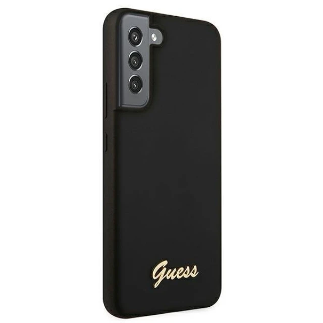 Чохол Guess Silicone Script Metal Logo для Samsung Galaxy S22 Plus Black (GUHCS22MLSLMGBK)