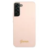 Чохол Guess Silicone Script Metal Logo для Samsung Galaxy S22 Plus Pink (GUHCS22MLSLMGPP)