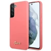 Чохол Guess Silicone Script Metal Logo для Samsung Galaxy S22 Plus Pink (GUHCS22MLSLMGFU)