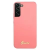 Чохол Guess Silicone Script Metal Logo для Samsung Galaxy S22 Plus Pink (GUHCS22MLSLMGFU)