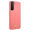 Чохол Guess Silicone Script Metal Logo для Samsung Galaxy S22 Plus Pink (GUHCS22MLSLMGFU)