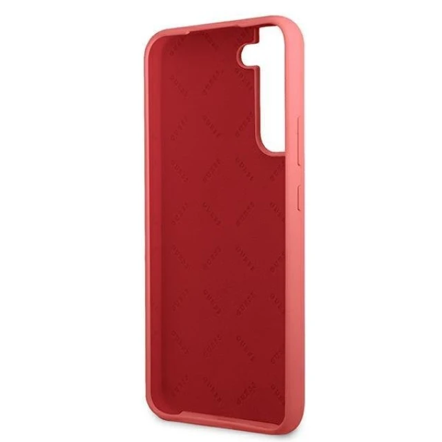 Чохол Guess Silicone Script Metal Logo для Samsung Galaxy S22 Plus Pink (GUHCS22MLSLMGFU)