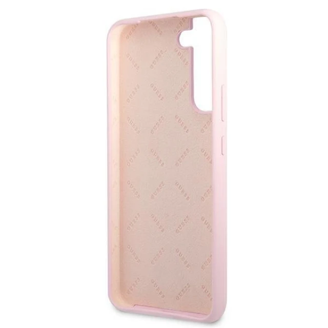 Чохол Guess Silicone Script Metal Logo для Samsung Galaxy S22 Plus Lavender (GUHCS22MLSLMGLA)