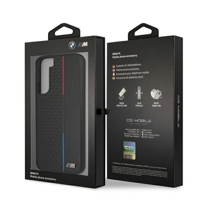 Чохол BMW для Samsung Galaxy S22 Plus S906 M Collection Triangles Black (BMHCS22MTRTBK)