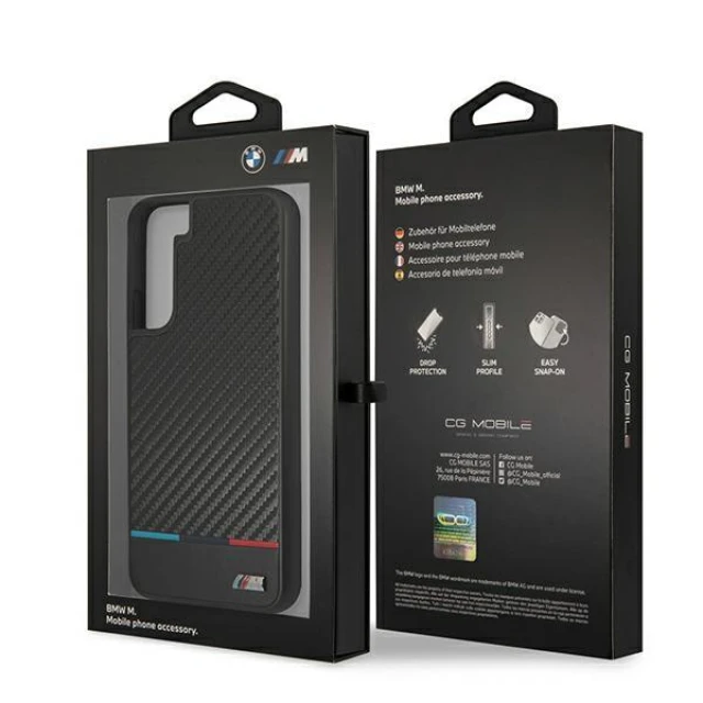 Чохол BMW для Samsung Galaxy S22 Plus S906 M Collection Triangles Black (BMHCS22MPUCARTCBK)