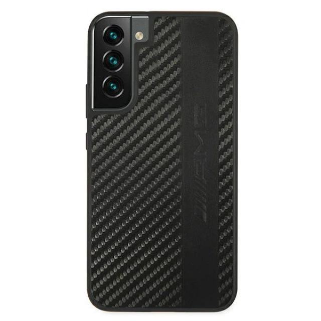 Чохол Mercedes для Samsung Galaxy S22 Plus S906 Carbon Stripe&Embossed Black (AMHCS22MBLSCA)