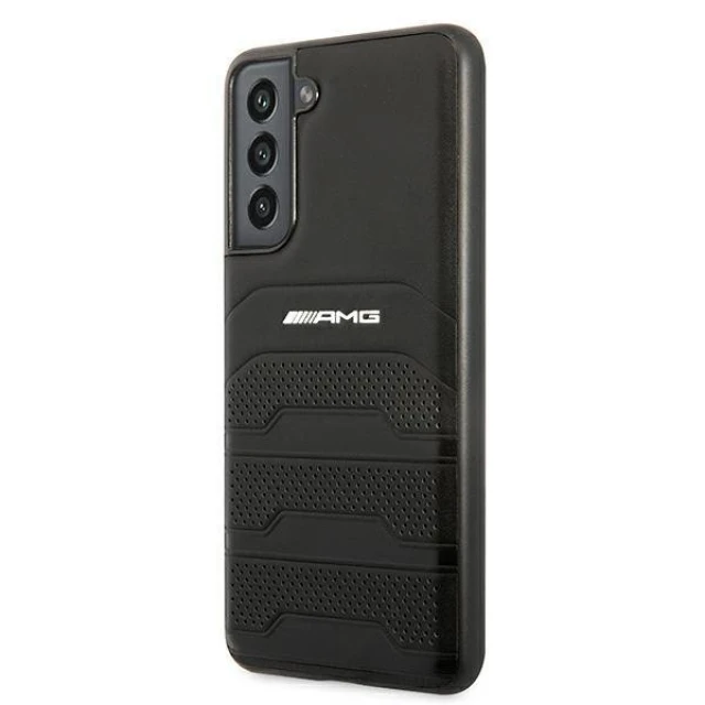 Чохол Mercedes для Samsung Galaxy S21 FE G990 Leather Debossed Lines Black (AMHCS21FESGSEBK)