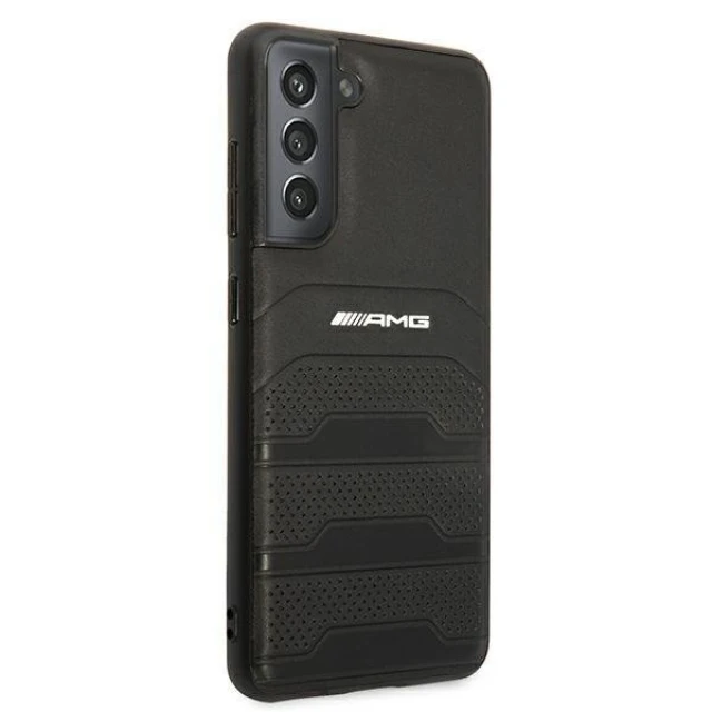 Чохол Mercedes для Samsung Galaxy S21 FE G990 Leather Debossed Lines Black (AMHCS21FESGSEBK)