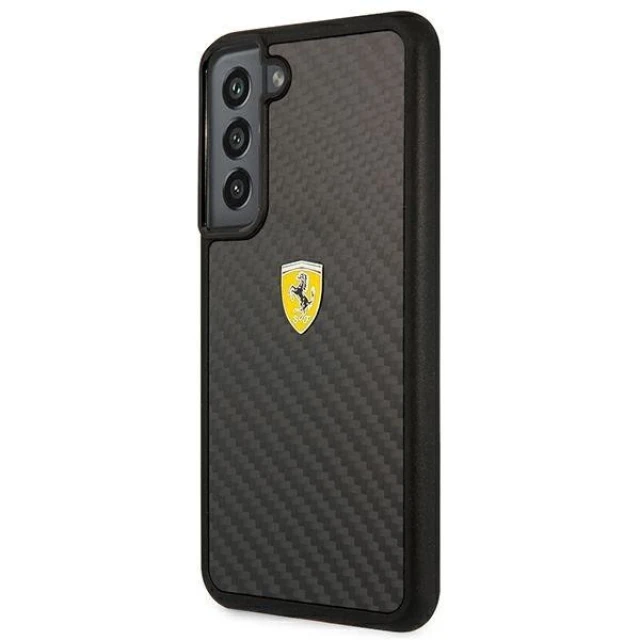 Чохол Ferrari для Samsung Galaxy S22 Plus S906 On Track Real Carbon Black (FEHCS22MFCAK)