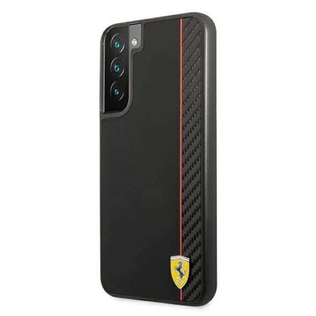 Чохол Ferrari для Samsung Galaxy S22 Plus S906 On Track Carbon Stripe Black (FESAXHCS22MBK)
