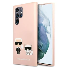 Чохол Karl Lagerfeld Gradient Iconic Karl and Choupette для Samsung Galaxy S22 Ultra Pink (KLHCS22LSSKCI)