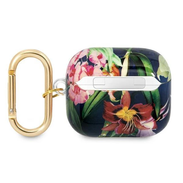 Чохол для навушників Guess Flower Strap Collection для AirPods 3 Blue (GUA3HHFLB)