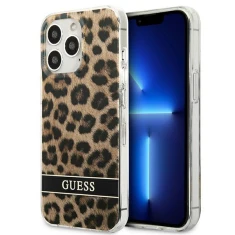 Чохол Guess Leopard для iPhone 13 Pro Brown (GUHCP13LHSLEOW)