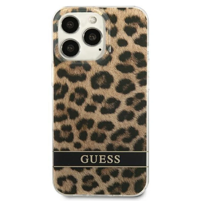 Чохол Guess Leopard для iPhone 13 Pro Brown (GUHCP13LHSLEOW)